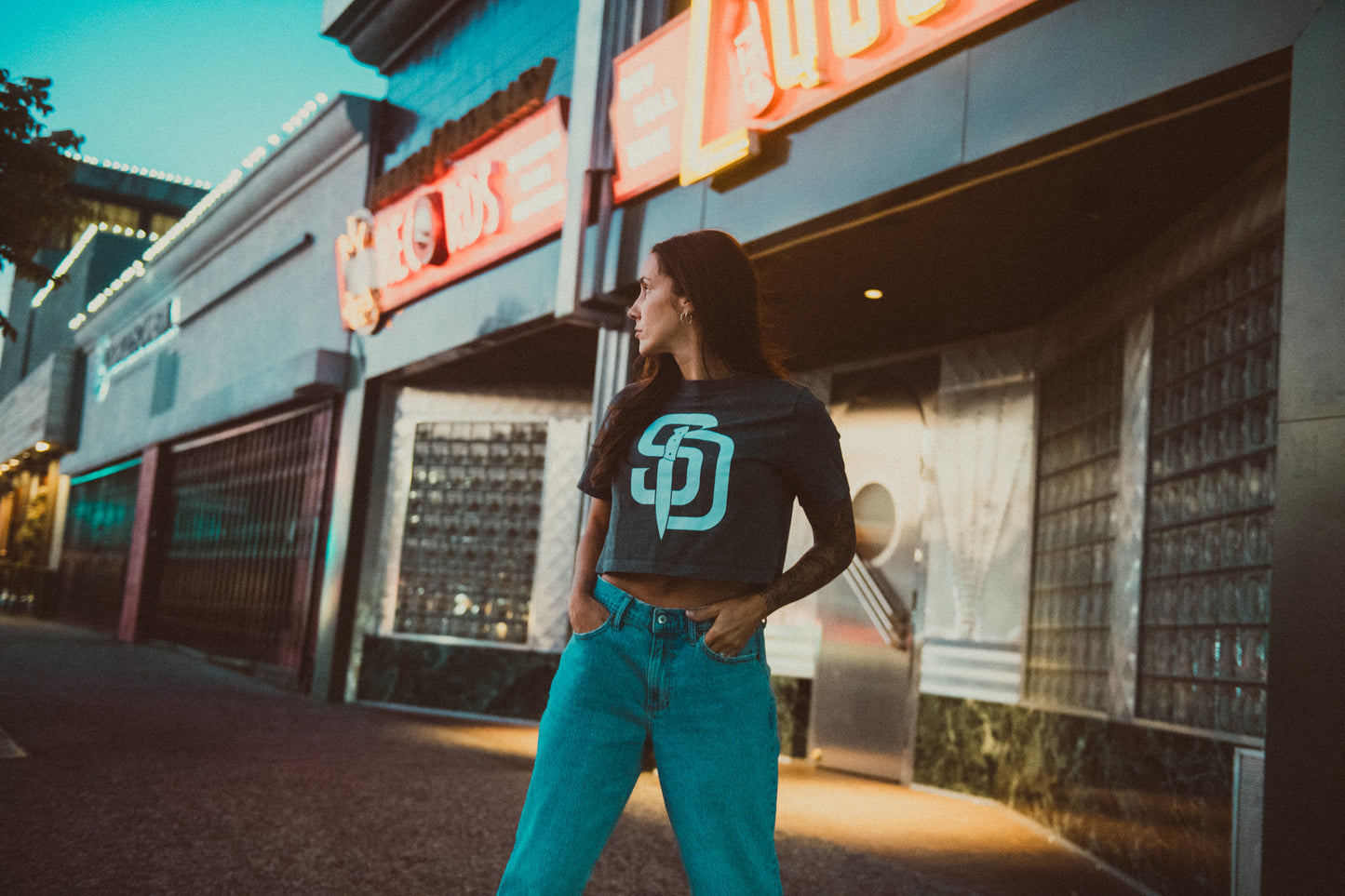 STAB DIEGO CROP - FADED GREY