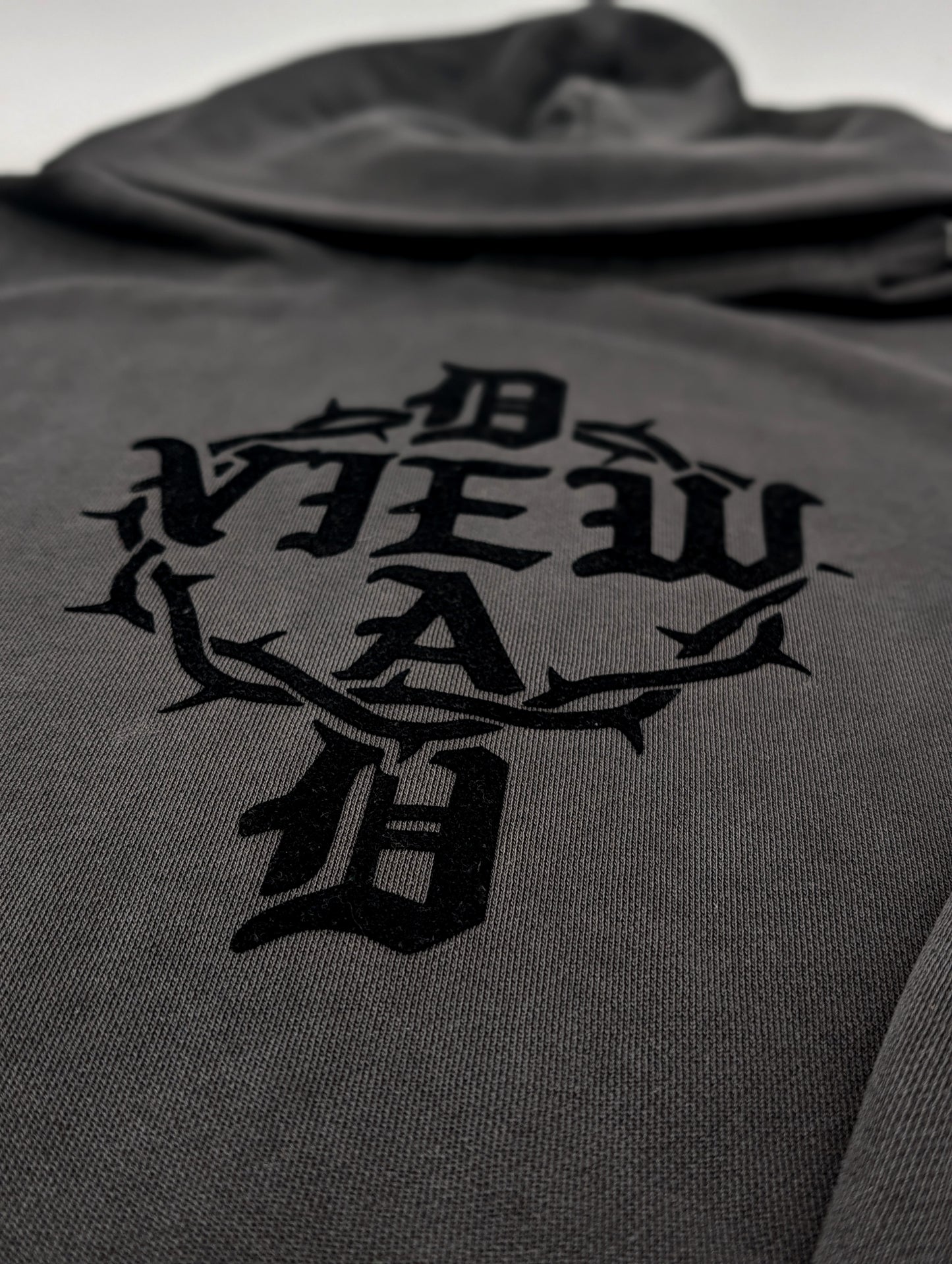 THORNS FADED BLACK PULLOVER HOODIE