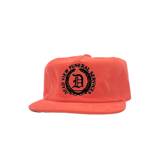 FUNERAL SERVICE CORDUROY HAT - ORANGE