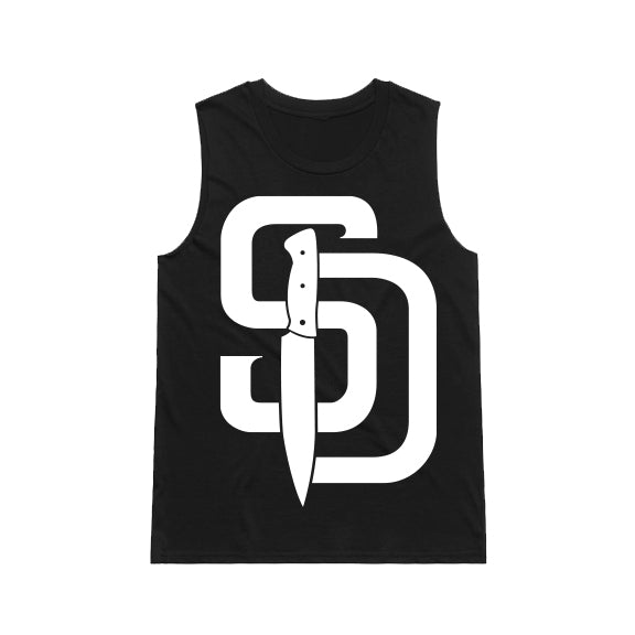 Stab Diego Womens Muscle Tee - Black - deadview