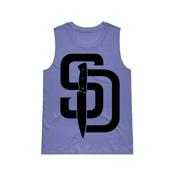 Stab Diego Womens Muscle Tee - Violet - deadview